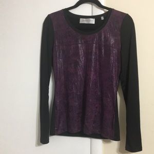 Black and purple snakeskin T-shirt